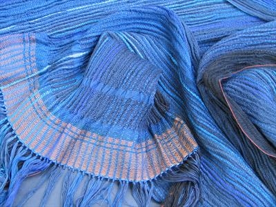 Handwoven silk & woolshawl or large scarf