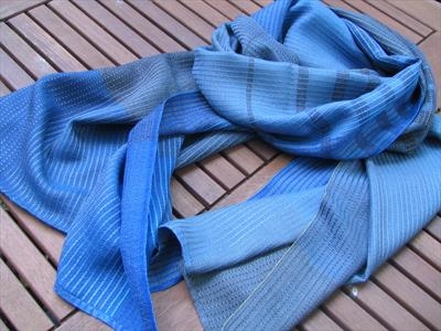 Handwoven silk & wool shawl