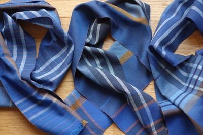 3 Handwoven small silk scarves