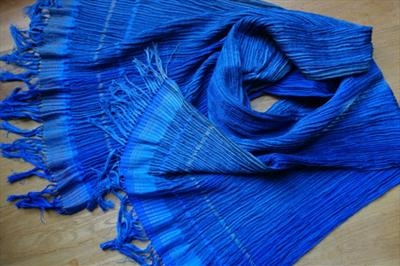 Handwoven silk & wool shawl