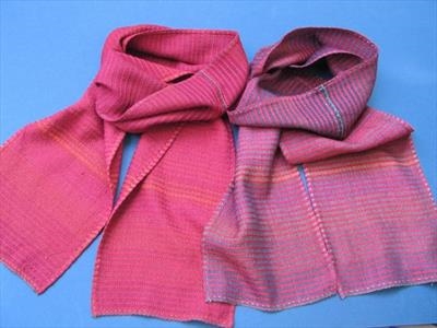 Handwoven silk & wool scarves