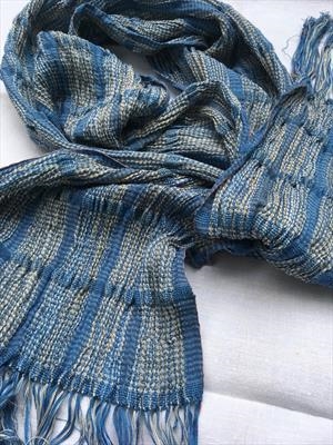 Handwoven silk & wool scarf