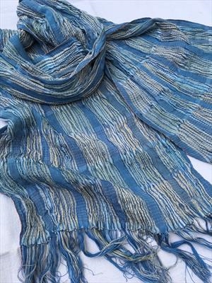 handwoven silk & wool scarf