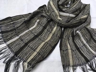 handwoven silk & wool scarf