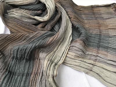 Handwoven silk & wool large scarf/shawl