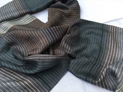 Handwoven silk & wool scarf