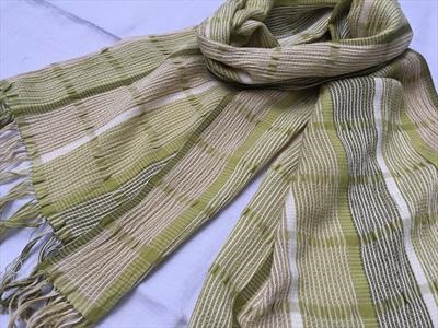 Handwoven silk scarf