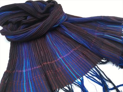 handwoven silk & merino wool large scarf/shawl