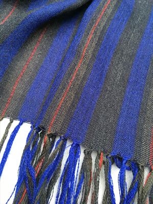 301.Handwoven silk&cashmere large scarf/shawl (detail)