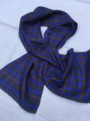 310.Handwoven silk & cashmere small scarf