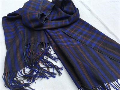Handwoven silk&cashmere large scarf/shawl