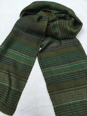 Handwoven silk & cashmere small scarf