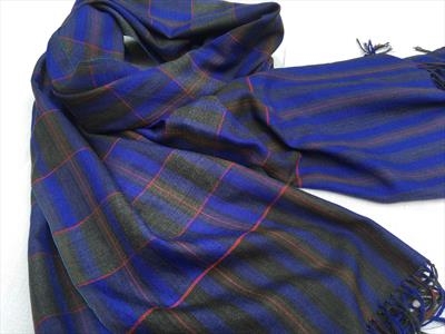 298. Handwoven silk&cashmere large scarf/shawl