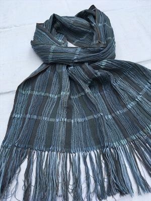 293. Handwoven silk & merino wool scarf