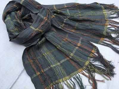 handwoven silk & merino wool scarf