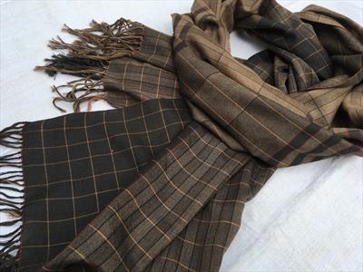 Handwoven silk&cashmere large scarf/shawl