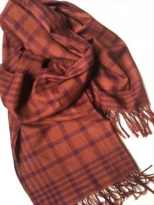 338. Handwoven silk&cashmere large scarf/shawl