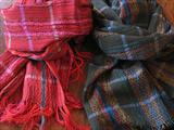 2 scarves by Bobbie Kociejowski, Textiles, silk & wool