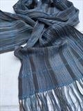 294. Handwoven silk & merino wool scarf by Bobbie Kociejowski, Textiles