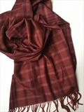 336. Handwoven silk & cashmere large scarf by Bobbie Kociejowski, Textiles