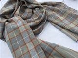 Handwoven silk&cashmere large scarf/shawl by Bobbie Kociejowski, Textiles