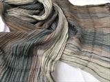 Handwoven silk & wool large scarf/shawl by Bobbie Kociejowski, Textiles