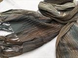 Handwoven silk & wool large scarf/shawl by Bobbie Kociejowski, Textiles