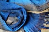 Handwoven silk & wool scarf by Bobbie Kociejowski, Textiles