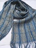 Handwoven silk & wool scarf by Bobbie Kociejowski, Textiles