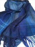 Handwoven silk & wool shawl by Bobbie Kociejowski, Textiles