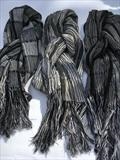 Three handwoven silk & wool scarves by Bobbie Kociejowski, Textiles