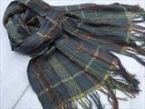 handwoven silk & merino wool scarf by Bobbie Kociejowski, Textiles, Silk & merino wool
