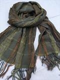 handwoven silk & merino wool scarf by Bobbie Kociejowski, Textiles